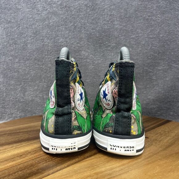 Converse Hi T-Rex Dinoverse High Top Shoes Sneakers Green Kids Size 2 - Picture 4 of 8